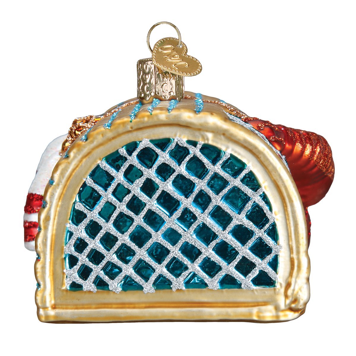 Old World Christmas Lobster Trap Glass Blown Ornament for Christmas Tree, Handcrafted Holiday Decoration, Sea Collection