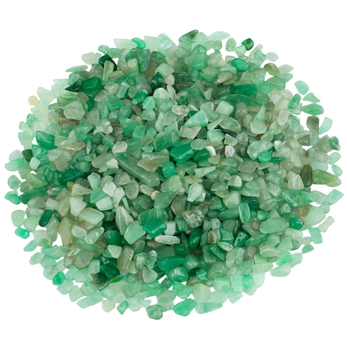 SUNYIK Green Aventurine/Rose Quartz Chips Stone Crushed Healing Crystal Quartz Rocks Reiki Decoration Irregular Shaped, 0.1"-0.5", 0.5lb, Pack of 2