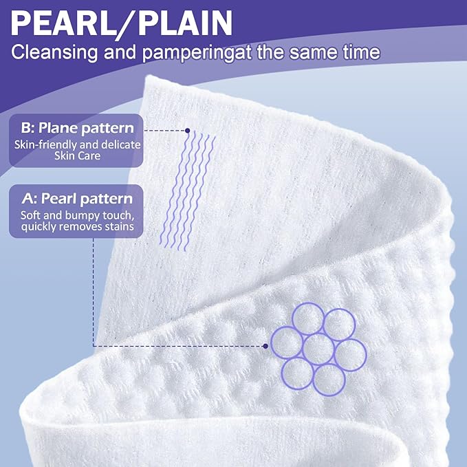 Face Towels, Disposable Face Towelette, Makeup Remover Dry Wipes 50 Count