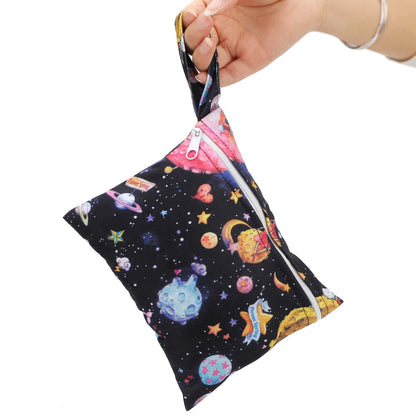 Reusable Sanitary Towels Pads(7 in 1, 25.4 cm 4 Layers), Antibacterial Bamboo Panty Liners with Wet Bag, Heavy Flow Night Washable Cloth Menstrual Sanitary Towels