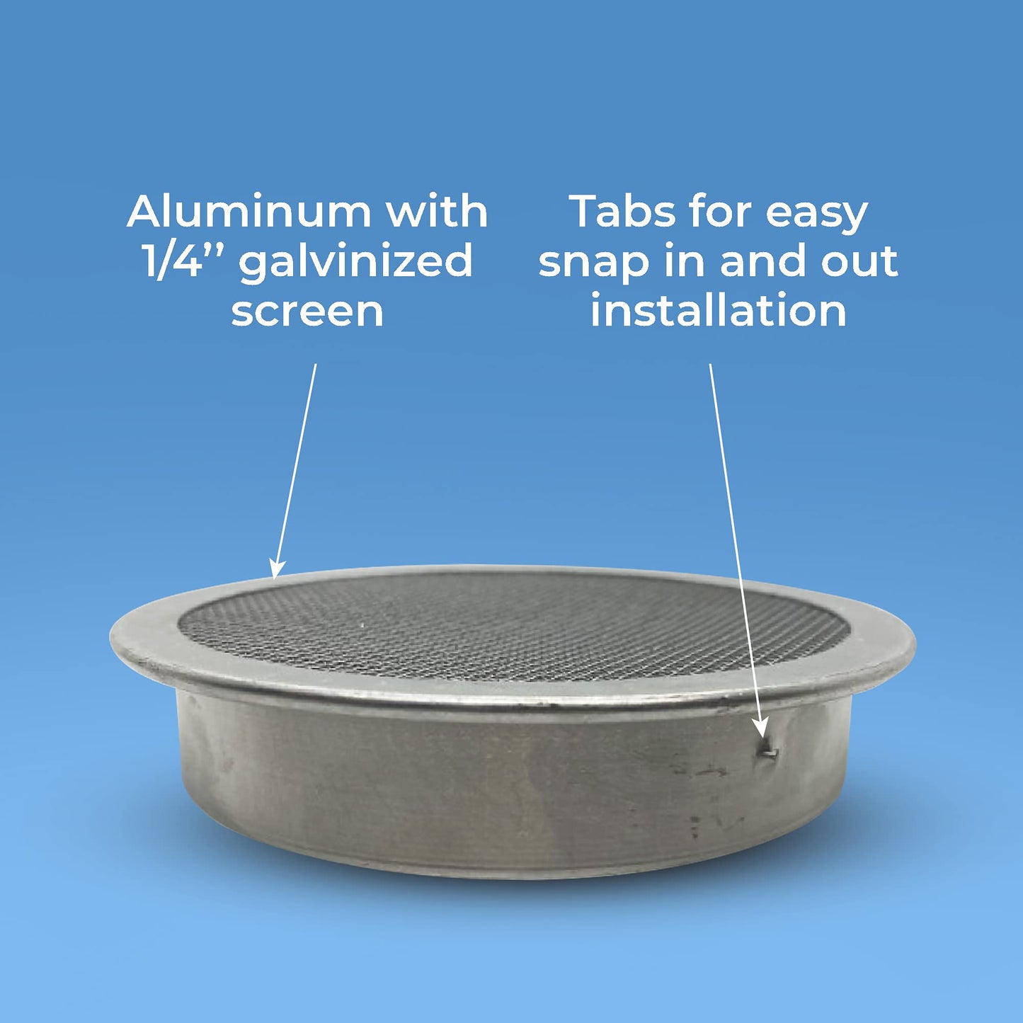 Rain Barrel Screen: 6 inch Round Double Screen Aluminum Does NOT fit IBC Tote