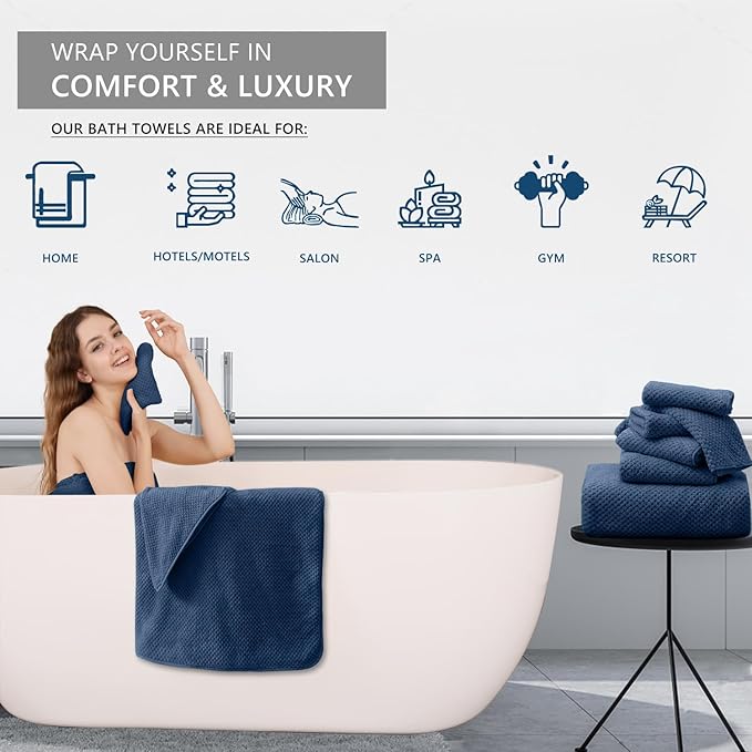 Hand Towels Set 2 Pack-16“x31”, Ultra Soft Microfibers Bathroom Towel Set