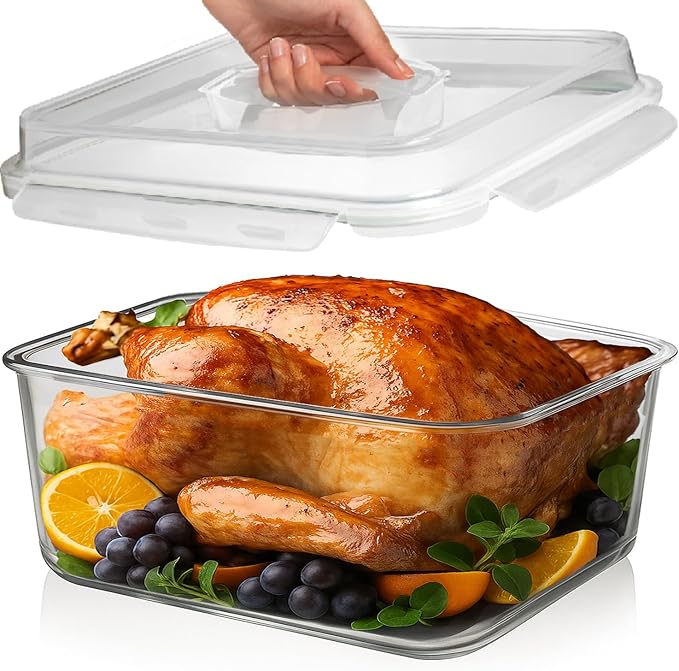 6500 ML / 220 oz / 28 Cup LARGE Glass Food Storage Container