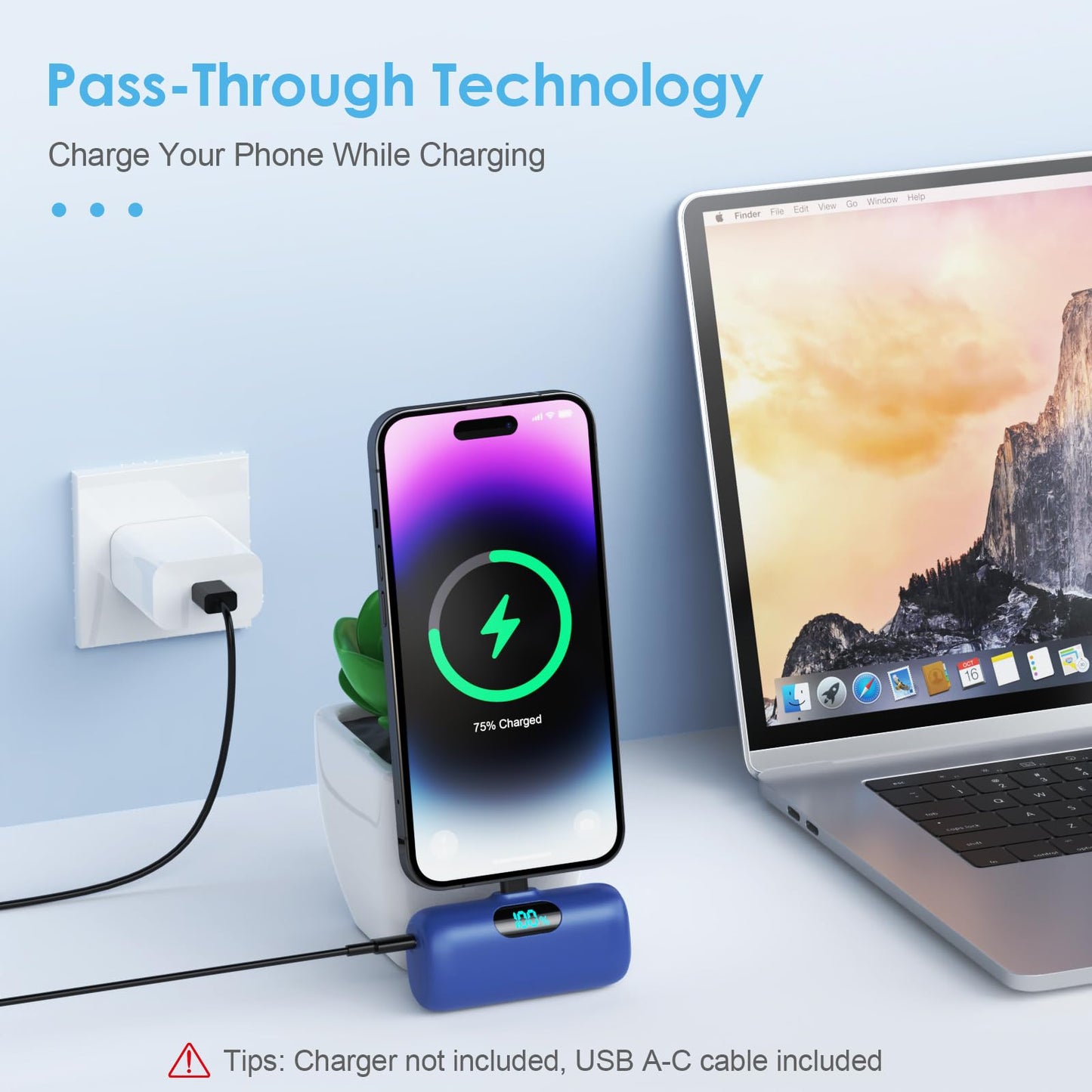 Small Portable Charger for iPhone,Upgraded 5000mAh PD Fast Charging Power Bank,Mini Battery Pack Backup Charger Compatible with iPhone 14/14 Pro Max/13/13 Pro/12 Pro/11/XS/XR/X/8/7/6 etc-Black