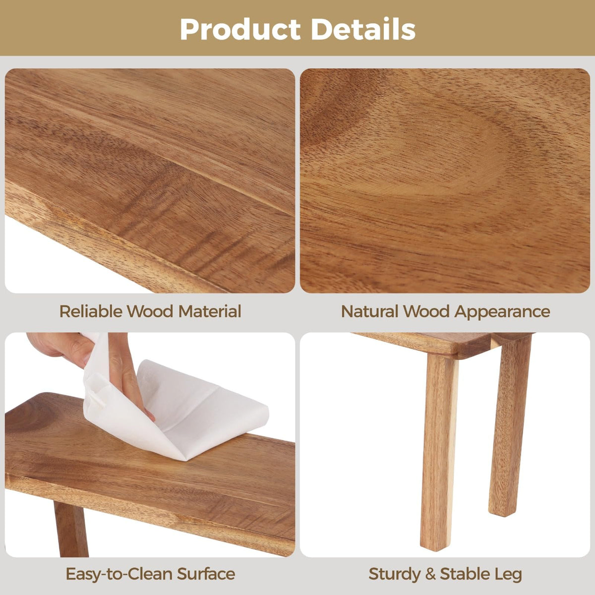 DORMIYA 15 Inches Acacia Wooden Desktop Organizer Shelf, Cabinet Riser & Counter Display Stand for Top of Desk Home Office Kitchen Coffee Table Display Stand