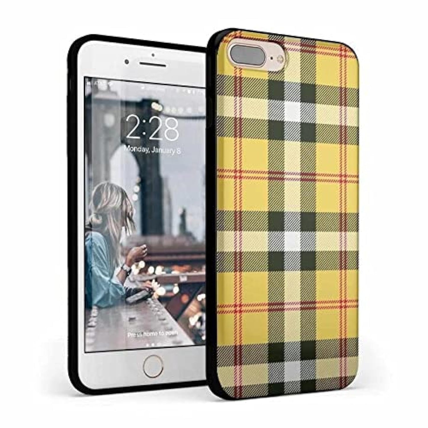 Casely iPhone 6/7/8 Plus Case | Stepping Up | Geo Rose Gold Marble | Classic Ultra Slim Design