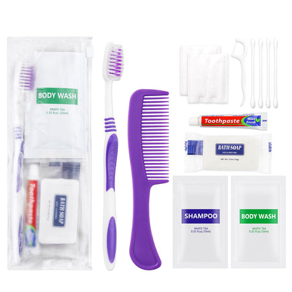 Pack of 50 Hygiene Kit, Toiletry Kit Bulk, Individually Packed, Travel Disposable Hygiene Kit, Homeless Care Package Supplies,Suitable for Hotel, Camping, Travel