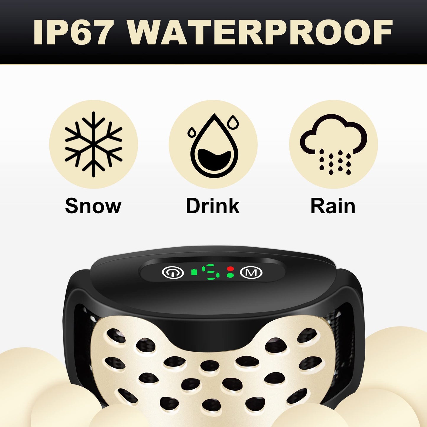 Anti Barking Dog Collars, Bark Collar Stop Dog Barking with Vibration & Beep Modes Harmless Training Dog Collar for Small Medium Large Dogs No Bark Collar Rechargeable IP67 Waterproof Humane