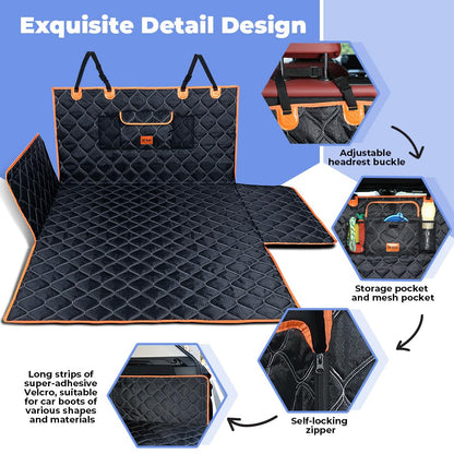 KYG Car Boot Protector, Waterproof, Nonslip, Boot Liner for Dogs, Heavy-Duty Dog Car Seat Cover with Bumper Protection, Scratch-Proof & Durable Boot Liner Fits Cars, Hatchback SUVs 185x105cm (73"x41")