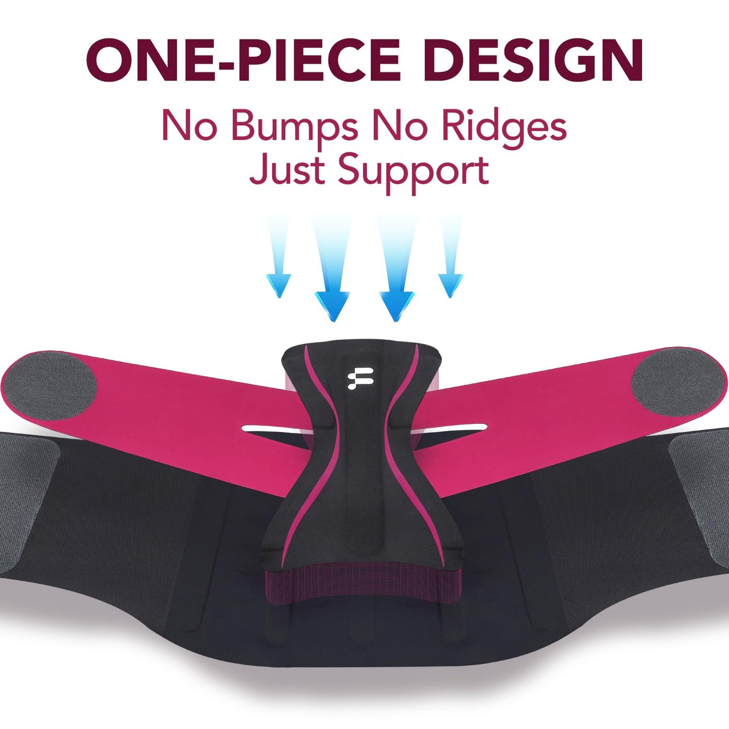 Fitomo 0.5mm Ultra Thin Back Brace for Women Men, Seamless Yoga Fabric for All Day Comfort, Wear under Clothes, Enhanced Lumbar Pad for Lower Back Pain Relief, Sciatica, Posture, Lifting, Rose, Size L