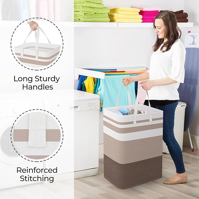 StorageRight Large Collapsible Laundry Basket Hamper