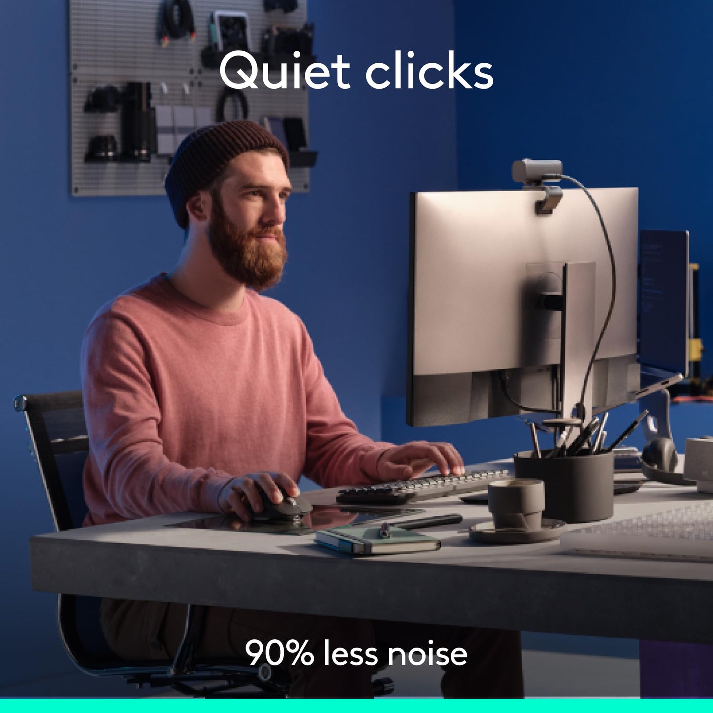 Logitech MX Master 3S - Wireless Performance Mouse with Ultra-Fast Scrolling, Ergonomic, 8K DPI, Glass Tracking, Silent Clicks, USB-C, Bluetooth, Windows, Linux, Chrome - Dark Gray