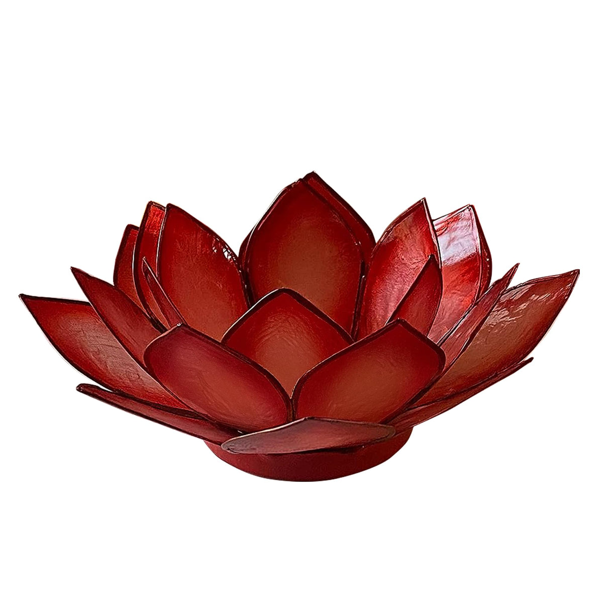 Om Gallery Capiz Shell Lotus Flower Decor Tealight Candle Holder for Serene Ambiance -Decorative Candle Holders for Meditation, and Relaxation, Horizon