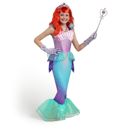 Spooktacular Creations Halloween Mermaid Costume for Girls, Purple Little Mermaid Dress, Princess Dress Up for Girls 4-6 Toddler Pretend RolePlay, Themed Party (Large, 10-12 yrs)
