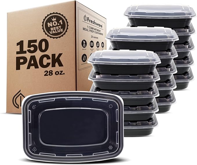Freshware Meal Prep Containers 1 Compartment Food Storage Containers