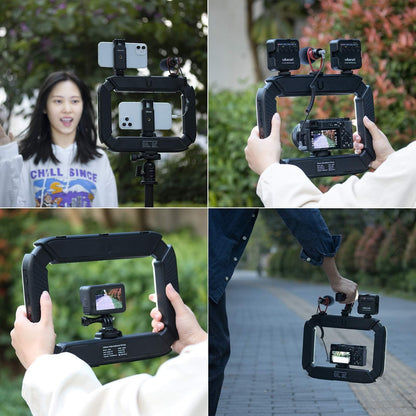 Portable Handheld LED Selfie Ring Light - ULANZI Phone Video Ring Light with Phone Holder, 2500K-8500K Selfie Light with 8000mAh Build-in Battery For Filmmaking, Live Stream, TikTok, YouTube Recording