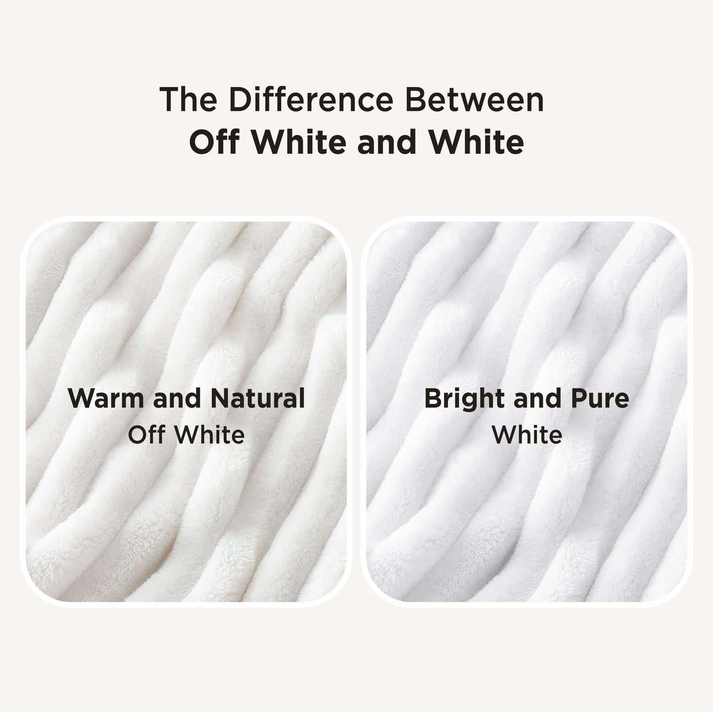 Bedsure GentleSoft White Throw Blanket for Couch - Cozy Blanket for Women, Cute Fleece Throws for Girls Sofa Couch Cover, Birthday Gifts for Women, Room Fall Halloween Decor, Off White, 50x60 Inches