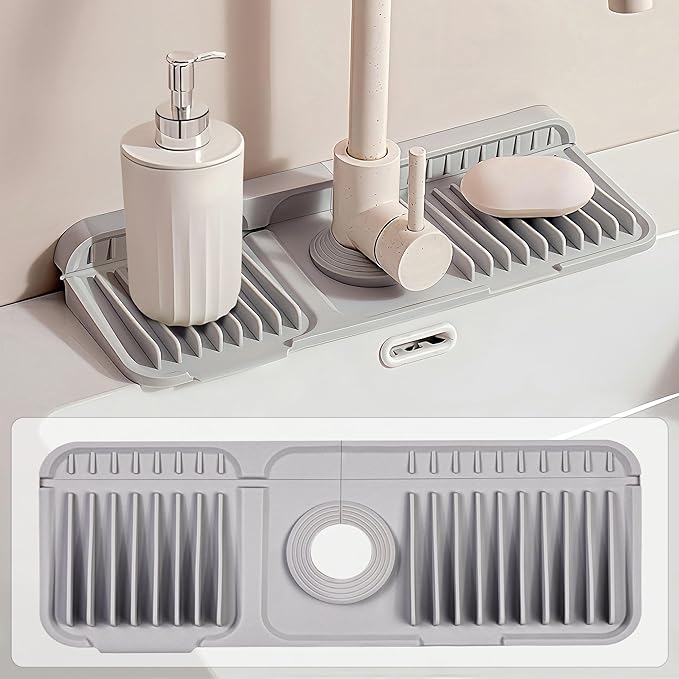 14.5 inch Silicone Faucet Mat for Kitchen Sink