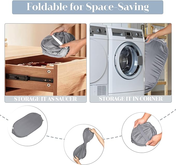 4 Pack Collapsible Laundry Baskets, Foldable Laundry Basket