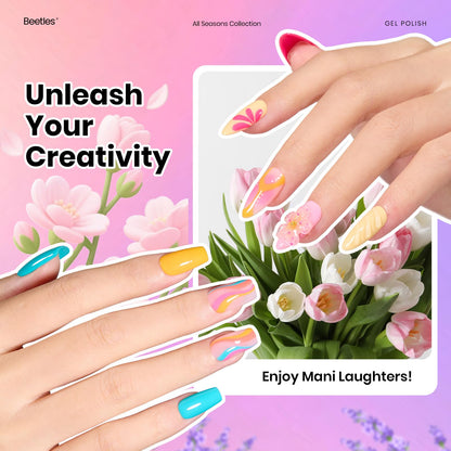 beetles Gel Polish 44pcs Fall Gel Nail Polish Set 36 Colors Brown Burgundy Red Blue Purple Orange Green Black Nude White with Base Top Coat UV LED Needed Salon DIY at Home Gift for Women Colorful Muse