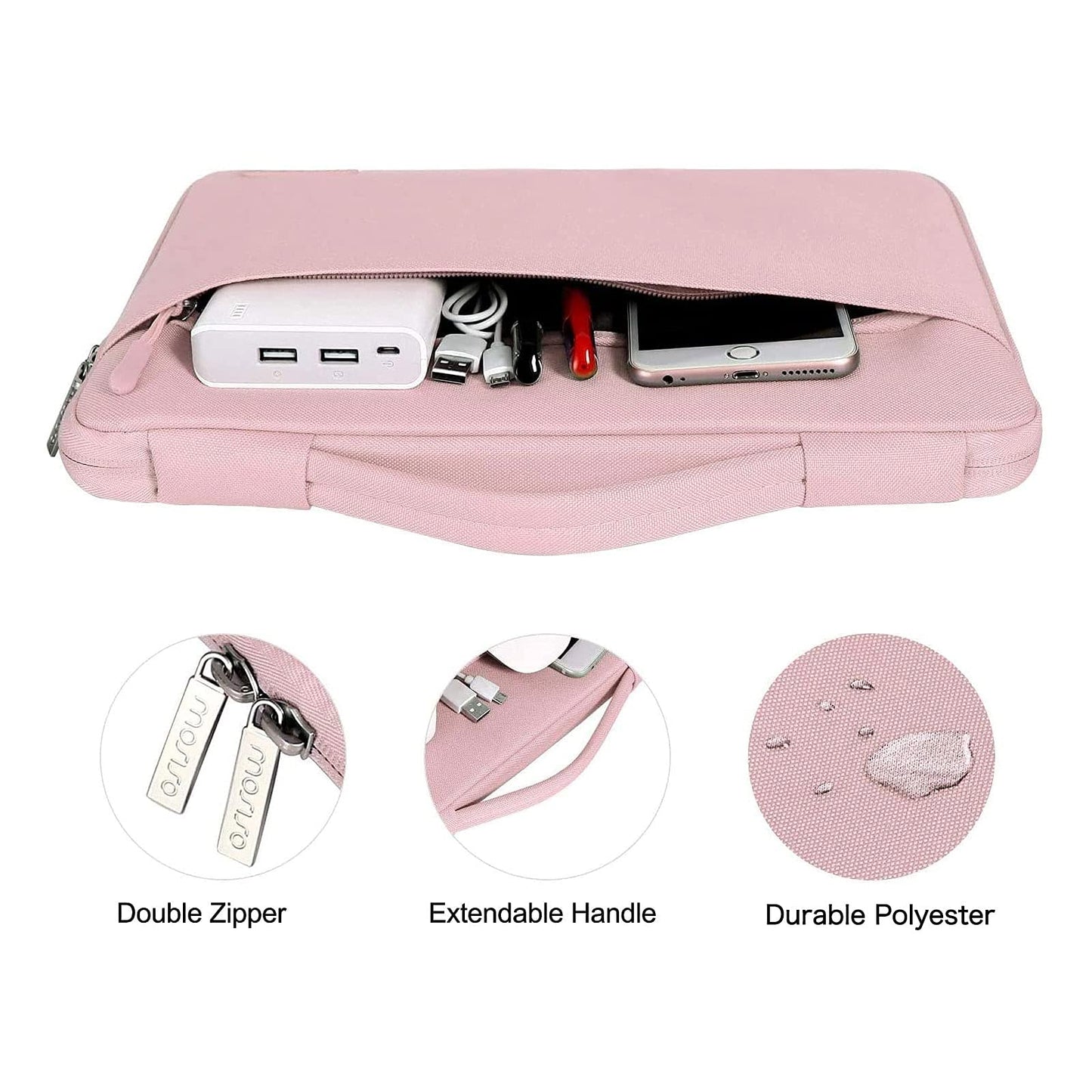 MOSISO Compatible with MacBook Air 13 inch Case 2021 2020 2019 2018 M1 A2337/2179/1932, Hard Shell for MacBook Air M1 Case 13.3 inch &Bag&Keyboard Skin&Webcam Cover&Screen Protector, Rose Quartz
