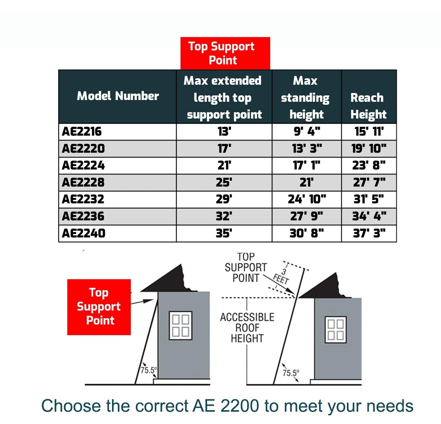 Louisville Ladder 24-Feet Extension Ladder, 300-Pound Duty Rating, AE2224 & LP-2200-00 Stabilizer, Silver