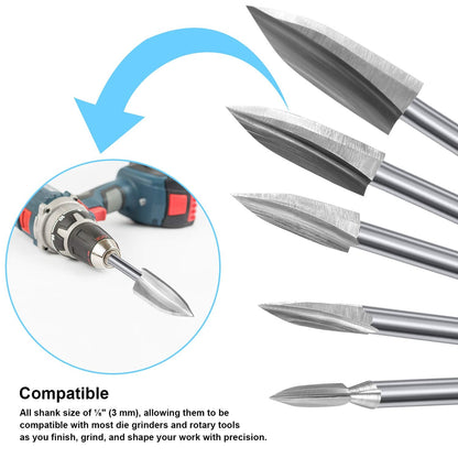 10 Pieces Wood Carving Drill bits Wood Engraving Tools Rotary Carving bits DIY Woodworking Drill Accessories