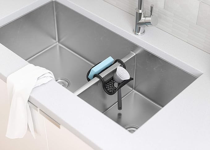 Umbra Sling Kitchen Sink Accessory, Double-Sided Sponge Holder