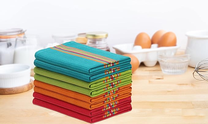 COTTON CRAFT Salsa Stripe Kitchen Towels
