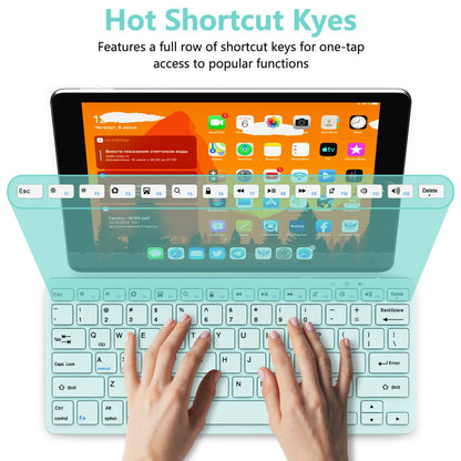 MMK Bluetooth Keyboard, Tablet Keyboard Compatible iPad 11th Generation,iPad 10th/9th/8th & Air 5th/4th, iPda Pro 13/12.9/11-Inch and Air 13/11-Inch Models and More Bluetooth-Enabled Devices-White