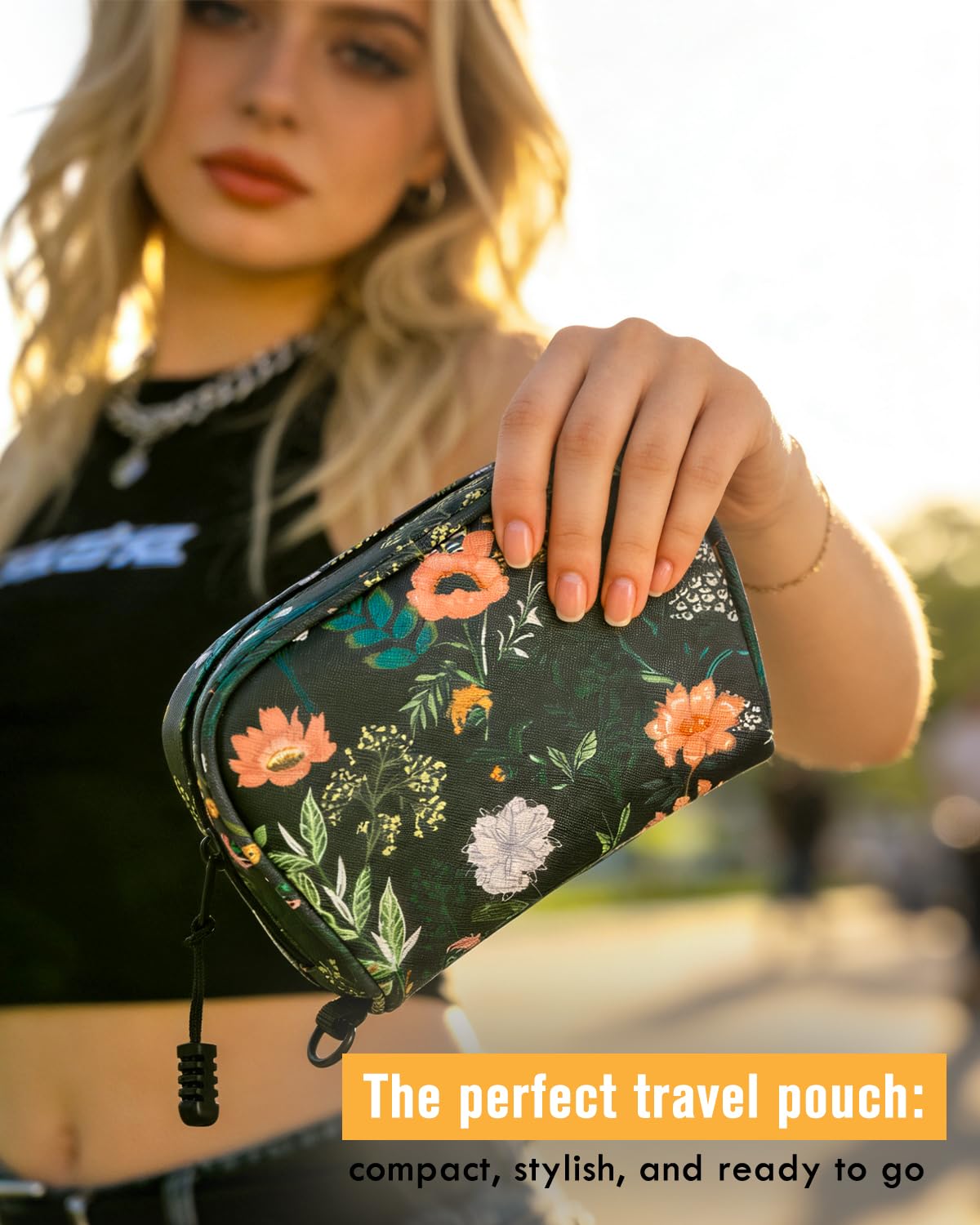 SafeDelux Smell Proof Bag, 6.7"x4.7" Smell Proof Container with Activated Carbon Fiber Liner, Odorless Airtight Travel Organizer & Stylish Gifts for Women (Green-2)