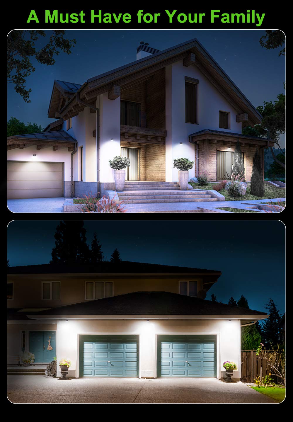 CLAONER Solar Lights Outdoor, Upgraded Motion Sensor Security Lights with 3 Modes IP65 Waterproof Durable Solar Powered Wall Lights 270° Lighting Angle for Yard Door Fence (4 Pack)