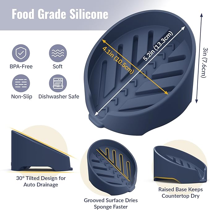 NiHome Silicone Sponge Holder Compatible