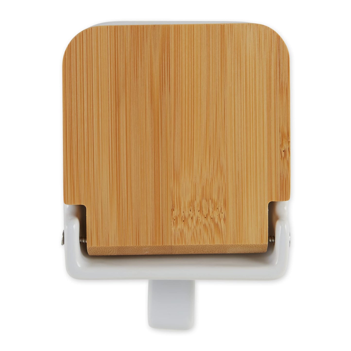 RSVP International White Stoneware Kitchen Collection, Salt Box, 4.5x3.25x3.5"
