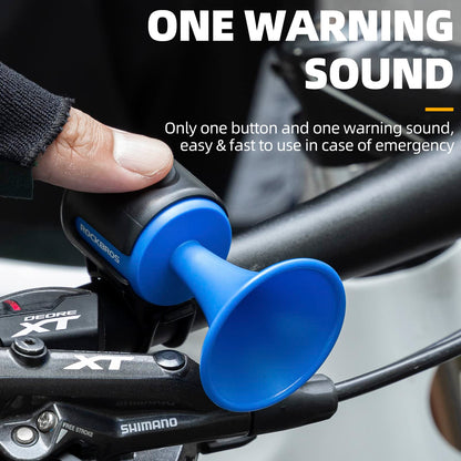 ROCKBROS Electric Bike Horn 120dB Adults Kids Bike Horn Alarm IPX4 Waterproof Electronic Bicycle Horns for Handlebars Ebike Scooter Horn Black