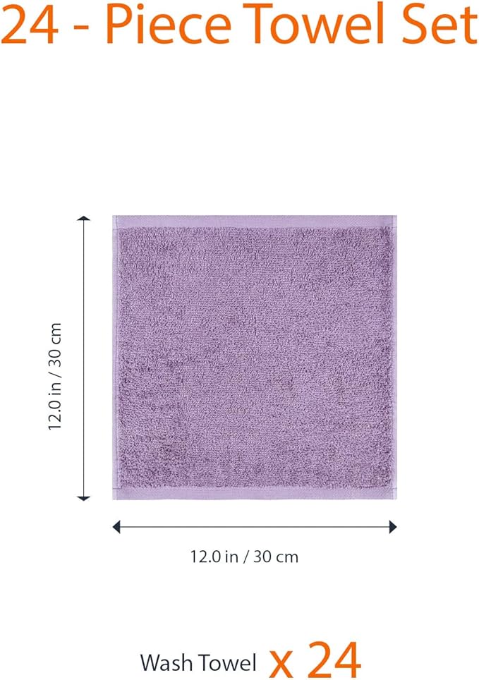 Amazon Basics Highly Absorbent, Fast Drying 100% Cotton Washcloths