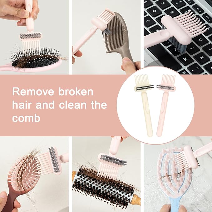 RHOS 2-in-1 Hair Brush Cleaner and Remover Tool