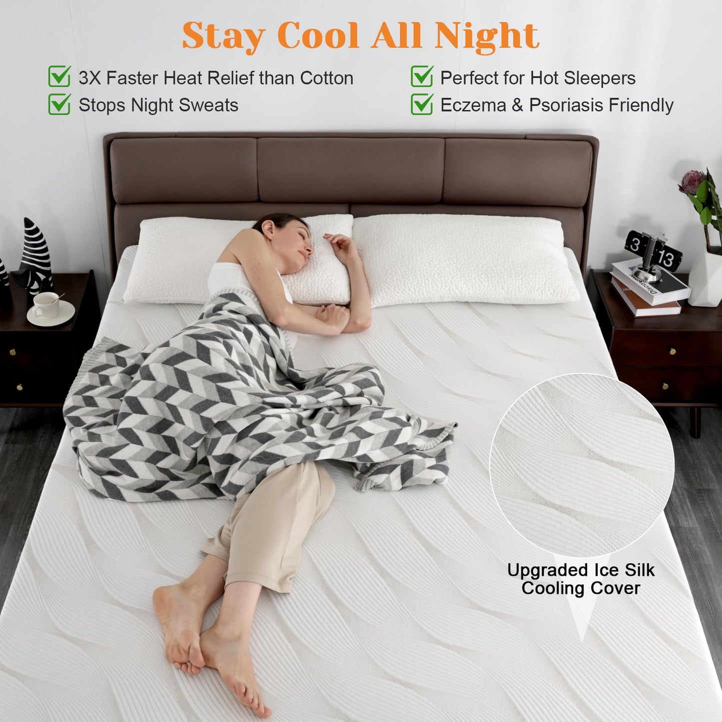 Extra Firm Mattress Topper Short King Size 3 Inch, Cooling Gel+Bamboo High Density Support Mattress Topper with Removable Cover, Bed Topper for Pain Relief CertiPUR-US, 71''x74''