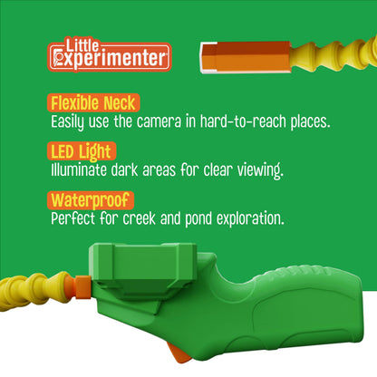 Borescope Snake Scope Camera with Light for Kids, Rechargeable Outdoor Educational STEM Toys, Gifts for 5 Year Old Boy, Nature Activities, Best Gift for Boys, Girls Ages 4 5 6 7 8 9 10 11 Years Old