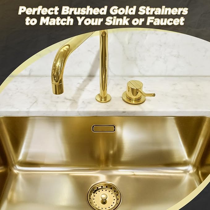 Mudder 3 Pcs Kitchen Sink Drain Strainer and Stopper Stainless Steel Garbage