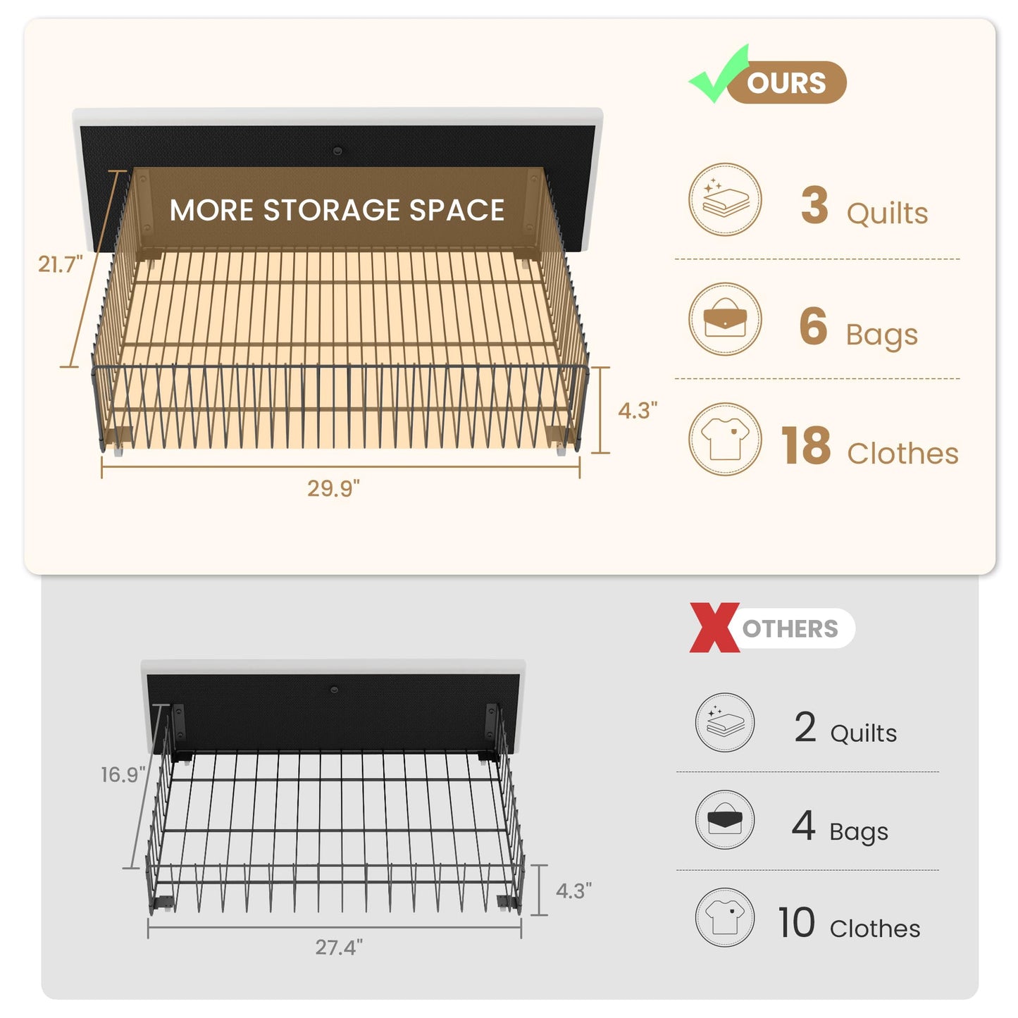 SHA CERLIN Queen Size Platform Bed Frame with 4 Storage Drawers, Velvet Upholstered Headboard, Mattress Foundation with Wooden Slats Support, No Box Spring Needed, Easy Assembly, White