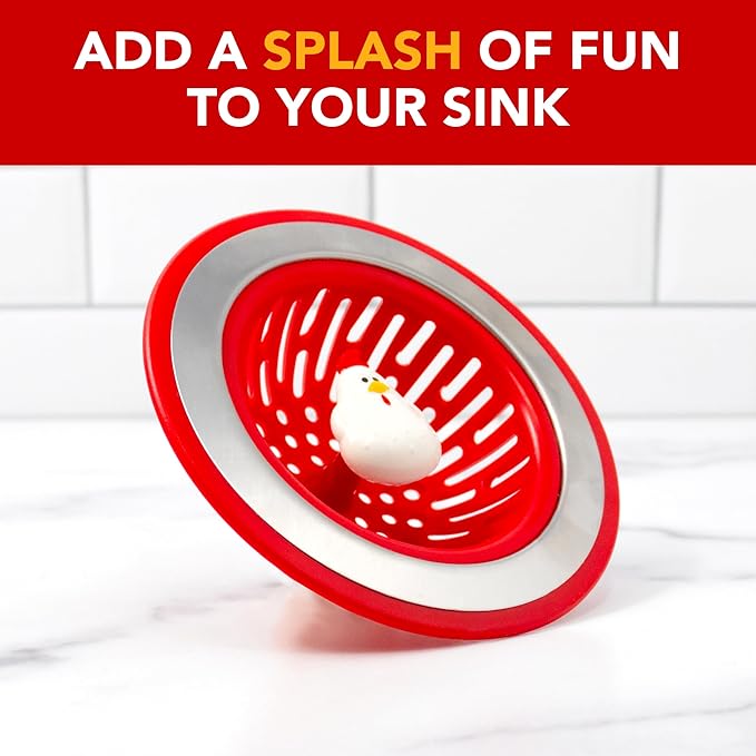 Joie Doodle Doo Kitchen Sink Strainer Basket, Fits All Standard Sinks,