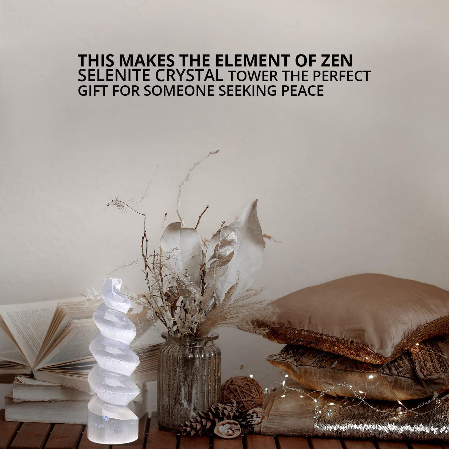 Himalayan Glow WBM Crystal Spiral Selenite