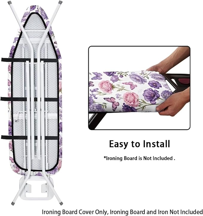 Butterfly Rose Flower Iron Board Cover