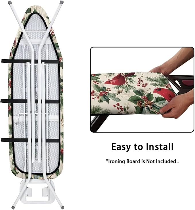 Christmas Birds Ironing Board Cover Cover Heat-Reflective Scorch Resistant Soft