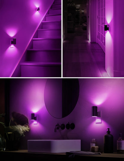 L LOHAS LED Purple Night Light, Purple Lights, Night Lights Plug into Wall with Light Sensor, 0-100LM Dimmable Night Lights Decorative for Christmas Halloween Holiday, Home Decor, Party Decor, 2 Pack