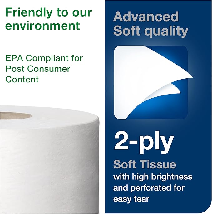 Tork Matic Soft Hand Towel Roll & Mini Jumbo Bath Tissue Roll