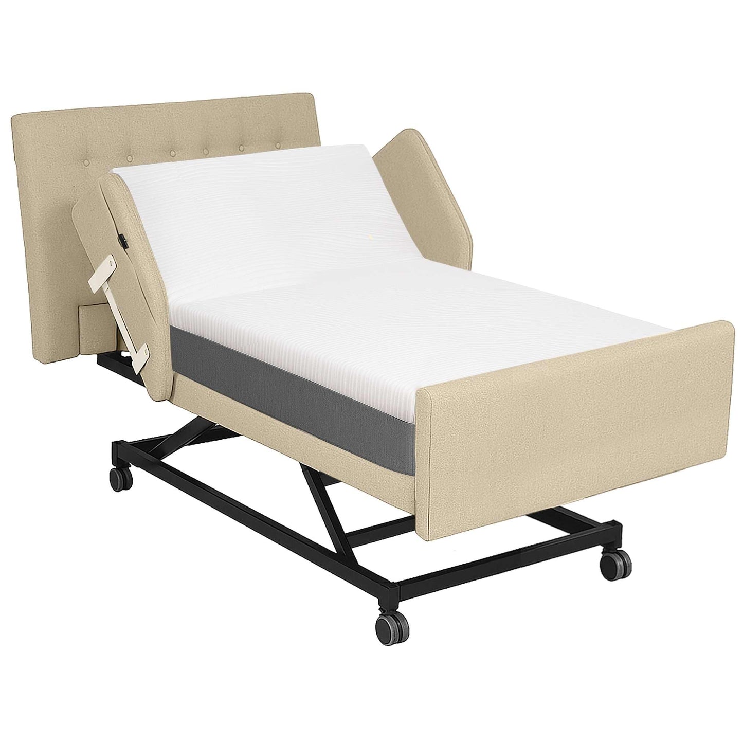 ProHeal Customize Your Own Adjustable Hospital Bed for Home Use with Gel Memory Foam Mattress - Twin Size Home Style Full Electric Medical Bed - Adjust Height, Head, and Foot - Cozy Elegant Design
