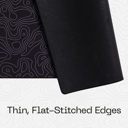 Higround BLACKICE XL Topograph Gaming Mousepad, Cool Medium Speed Desk Mousepad, Computer Mouse Mat, Flat Stitched Edge, Full Range of Motion, Non-Slip Rubber Base, Perfect for Gamers & Office Use