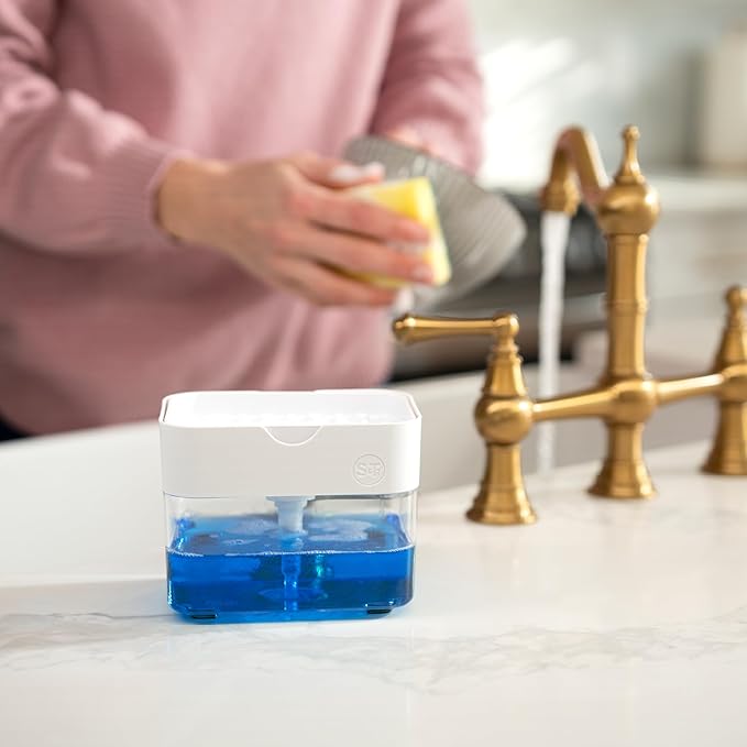 S&T INC. Dish Soap Dispenser and Sponge Holder